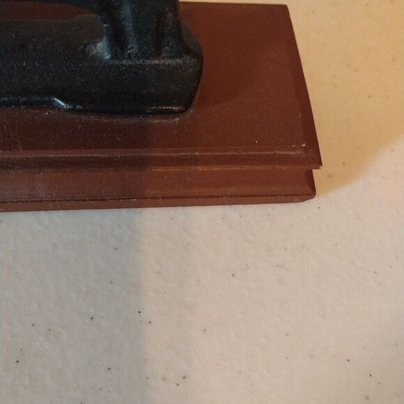 Vintage Nut Cracker Cast Iron on Wooden Stand Revolutionary War Soldier - Picture 11 of 14